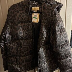 Michael Kors Charcoal Leopard Jacket